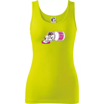 Dámské tričko Bullterrier Friends Forever růžové (Pecka design) - Dámské tílko - XL ( Limetková )