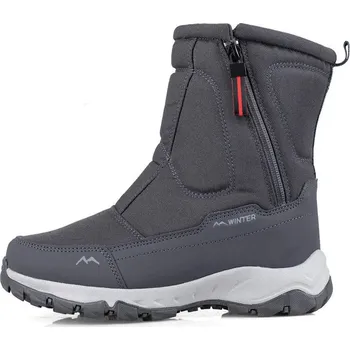 Pánská zimní obuv Zateplené zimní boty s vysokým střihem a protiskluzovou podrážkou Barva: Šedá, Velikost: 42