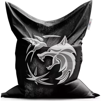 Sedací pytel Sablio Sedací vak Classic Zaklínač Šedý abstrakt - 150x100 cm