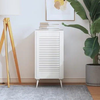 Interiérové dveře Nábytková dvířka lamelový design bílá 69 x 39,4 cm borovice Bílá151160