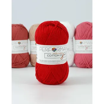 Příze Performance Bavlněná příze Cotton Eight 1080 - červená 50g 175m