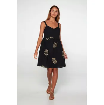 Dámské šaty Vamp - Vyšívané šaty bez rukávů 20456 - Vamp black xl