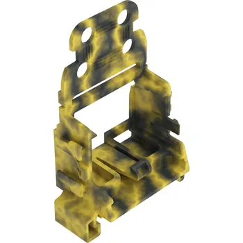 Rozvaděč WAGO Adaptér 221-549/000-053 upevňovací s odlehčením tahu pro 10vodičové konektory, tmavě šedá-žlutá 221-549/000-053