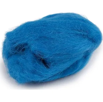 Jehla na filcování Ovčí rouno 5 g česané - 14 modrá