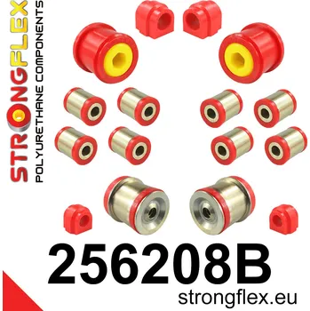 Silentblok nápravy 256208B: Strongflex Kompletní sada silentbloků pro zavěšení Custom 17mm