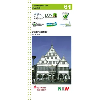 Paderborner Land (Nordteil) Blatt 61, topographische Wanderkarte NRW - Geobasisdaten: Land NRW