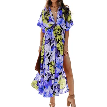 Dámské šaty Letní květinové šaty – krátké, slim střih Velikost: M, Barva (Varianta): barva 3