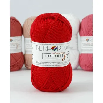 Příze Performance Bavlněná příze Cotton Eight 1240 - červená 50g 175m