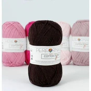 Příze Performance Bavlněná příze Cotton Eight 1300 - hnědá 50g 175m