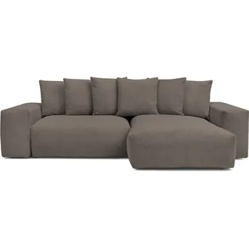 Pohovka Taupe manšestrová rozkládací/s úložným prostorem rohová pohovka Voltaire – Bobochic Paris ID_1780968