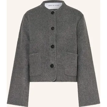 Mrs & Hugs Dámská Bunda Hranatého Střihu, tmavě šedá, 34