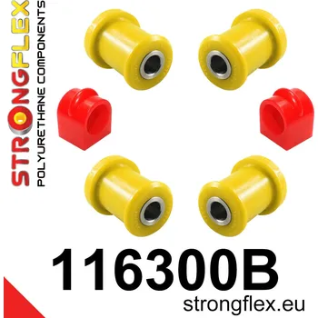 Silentblok nápravy 116300B: Strongflex Sada silentbloků zadního zavěšení 19mm