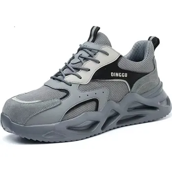 Pánská obuv Bezpečnostní pracovní obuv s ocelovou špičkou a protiskluzovou podrážkou Barva: Šedá, Velikost: 39