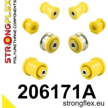 Silentblok nápravy 206171A: Strongflex Sada silentbloků předního zavěšení a zadního nosníku varianta SPORT 22mm
