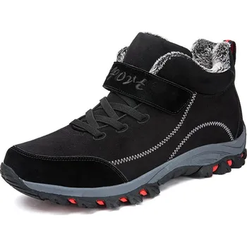 Pánská zimní obuv Zimní pánské kotníkové boty s teplou podšívkou Barva: Černá, Velikost: 38