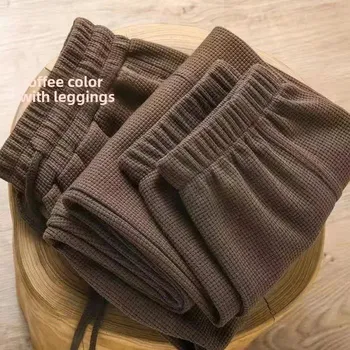 Dámské volné kalhoty s vysokým pasem a vzorem Velikost: 3XS, Barva (Varianta): 3014 ankle-tied Brown