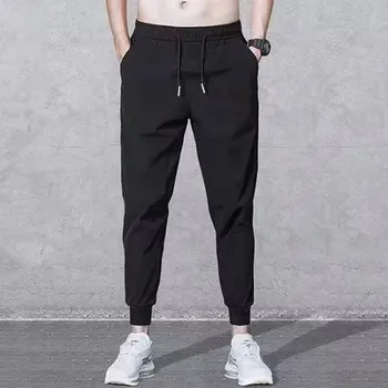 Pánské zateplené tepláky s kapsami a zipem Velikost: 4XL, Barva (Varianta): [Solid Barva leather rope pants] Thin