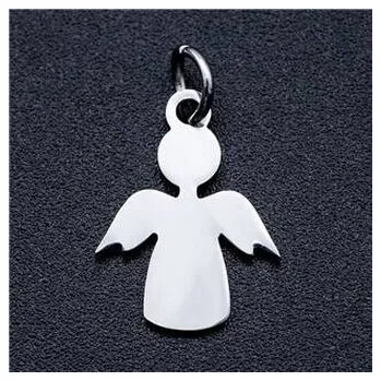 Přívěsek OK1342-ST Ocelový přívěšek - andílek - andílci