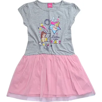 Dívčí šaty Sun City Dívčí šaty PRINCEZNY Kráska a Popelka tyl šedé Barva: Šedá, Velikost: 116