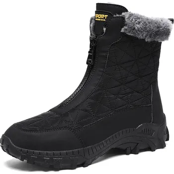 Pánská zimní obuv Zimní pracovní boty s protiskluzovou podrážkou a zateplením Barva: Černá, Velikost: 42