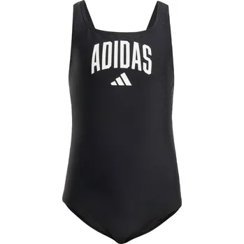 Dámské plavky ADIDAS Dívčí jednodílné plavky Collegiate V-back 14-15 L BÍLÁ|ČERNÁ