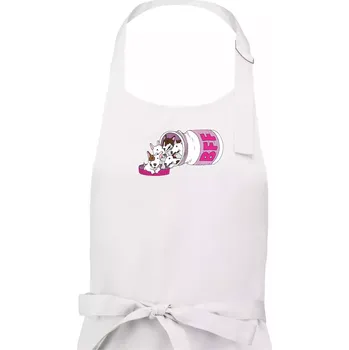 Kuchyňská zástěra Bullterrier Friends Forever růžové (Pecka design) - Dámská zástěra na vaření - Univerzální velikost ( Bílá )
