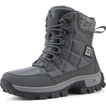 Pánská zimní obuv Zimní outdoorové boty s a protiskluzovou podrážkou Barva: Šedá, Velikost: 43