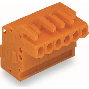 Elektrický konektor WAGO Konektor 232-312/026-000 1vodičový (zásuvka), úhlový CAGE CLAMP® 2,5 mm², oranžová 232-312/026-000