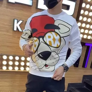 Pánská mikina Pánská mikina s kapucí a potiskem Velikost: XL, Barva (Varianta): Lu 411 White