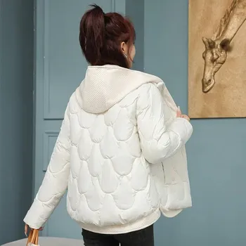 Dámská parka Dámská zimní péřová bunda s kapucí Barva: Bílá, Velikost: XL