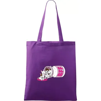 Bullterrier Friends Forever růžové (Pecka design) - Taška bavlněná - 42 x 38 cm ( Fialová )