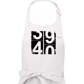 Kuchyňská zástěra Tachometr 40 - Pánská zástěra na vaření - Univerzální velikost ( Bílá )