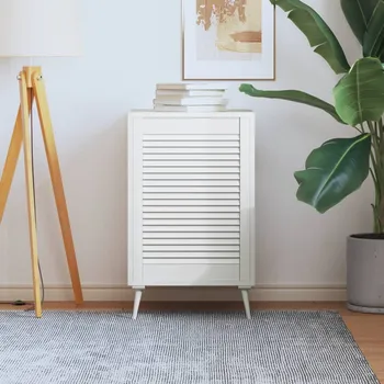 Interiérové dveře Nábytková dvířka lamelový design bílá 69 x 49,4 cm borovice Bílá151163