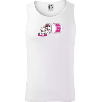 Bullterrier Friends Forever růžové (Pecka design) - Tílko pánské Core - 2XL ( Bílá )