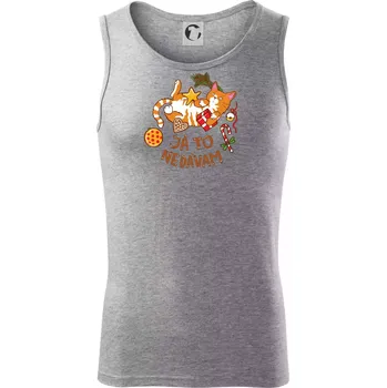 Ja to nedávam - Vanoční shon (Pecka design) - Tílko pánské Core - 2XL ( Tmavě šedý melír )