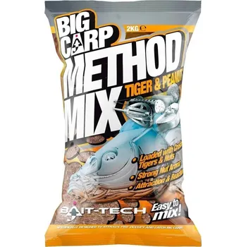 Nástraha Bait-Tech krmítková směs Big Carp Method Mix Tiger & Peanut 2 kg
