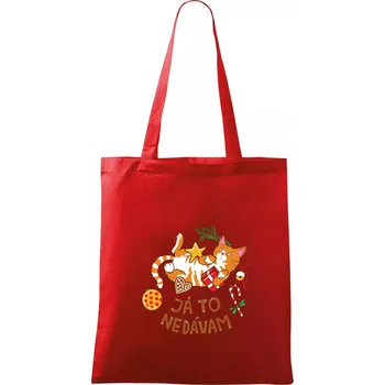Nákupní taška Ja to nedávam - Vanoční shon (Pecka design) - Taška bavlněná - 42 x 38 cm ( Červená )