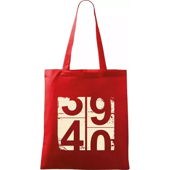 Nákupní taška Tachometr 40 - Taška bavlněná - 42 x 38 cm ( Červená )