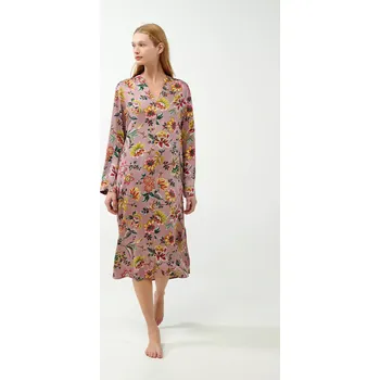 Vamp - Dlouhá noční košile s potiskem 21121 - Vamp rose dusty L