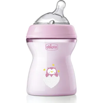 Kojenecká láhev CHICCO Láhev kojenecká antikolik Natural Feeling 250 ml dívka 2m+