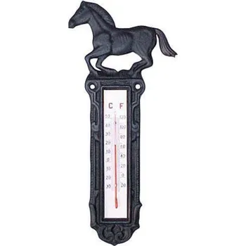 Domácí teploměr Teploměr HKM s motivem koně , Černá