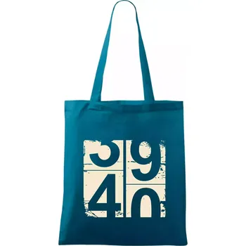 Tachometr 40 - Taška bavlněná - 42 x 38 cm ( Petrolejová )