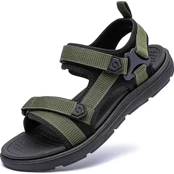 Dámské sandále letní sandály na volný čas a pláž s lehkou podrážkou Barva: Zelená, Velikost: 41