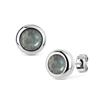 Náušnice NB014-06 Ocelové náušnice Shimmer Stone 6mm