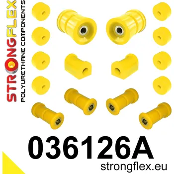 Silentblok nápravy 036126A: Strongflex Sada silentbloků zadního zavěšení varianta SPORT 20mm 4 x 031860A eccentric bush