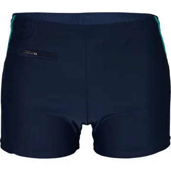 Pánské plavky Jacob Blue boxer plavky s kapsičkou AB 074 L tmavě modrá