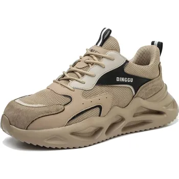 Pánská obuv Bezpečnostní pracovní obuv s ocelovou špičkou a protiskluzovou podrážkou Barva: Béžová, Velikost: 38