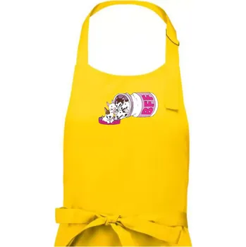 Kuchyňská zástěra Bullterrier Friends Forever růžové (Pecka design) - Dámská zástěra na vaření - Univerzální velikost ( Žlutá )