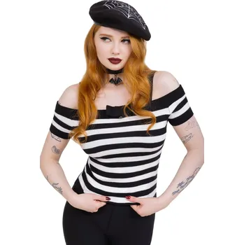 Dámský svetr svetr dámské - Noir Nancy Bardot - KILLSTAR - KSRA013171 - XXL