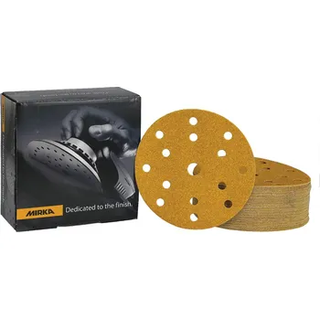 Nářadí pro automobil Mirka 2361109910 Gold brusný papír Ø150mm 15 děr suchý zip P100, 100 Ks